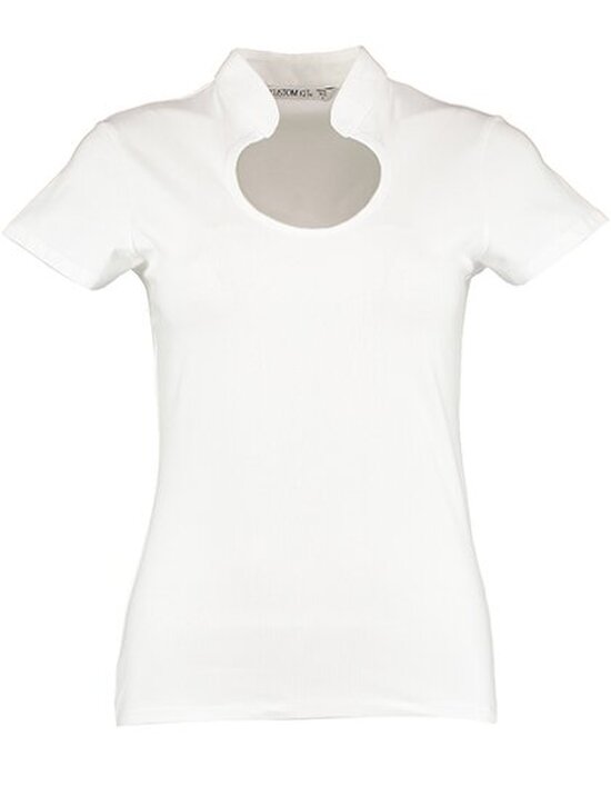 Regular Fit Corporate Top Keyhole Neck