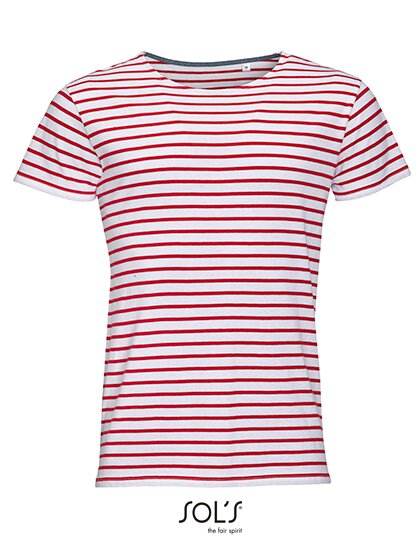 Men`s Round Neck Striped T-Shirt Miles