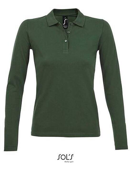 Women`s Long-Sleeve Piqué Polo Shirt Perfect