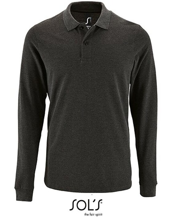 Men`s Long-Sleeve Piqué Polo Shirt Perfect