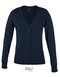 Golden Women V-Neck Knitted Cardigan