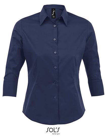 Ladies` Stretch-3/4-Sleeve Blouse Effect