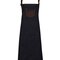 Division Waxed Look Denim Bib Apron With Faux Leather
