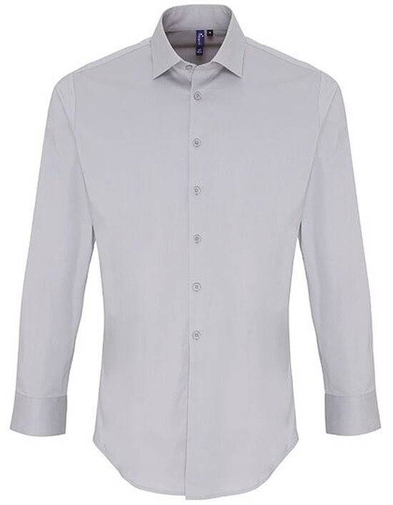 Men´s Stretch Fit Poplin Long Sleeve Cotton Shirt