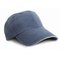 Washed Fine Line Cotton Cap with Sandwich Peak