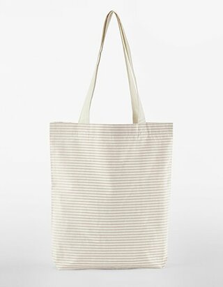 WM251 Westford Mill Striped Organic Cotton Bag