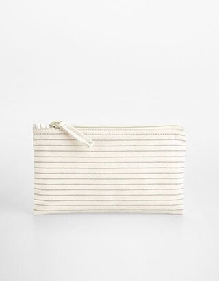 WM253 Westford Mill Striped Organic Cotton Accessory Pouch