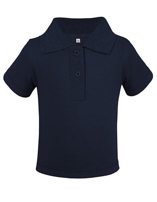X13003 Link Kids Wear Organic Baby Polo Short Sleeve Teddy 01