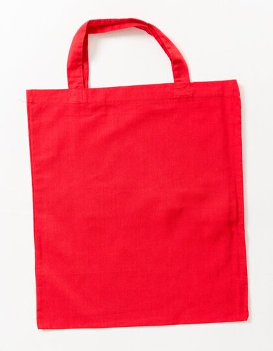 Baumwolltasche, kurze Henkel