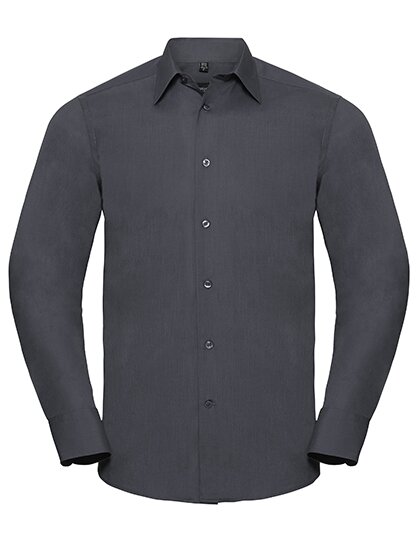 Men`s Long Sleeve Tailored Polycotton Poplin Shirt