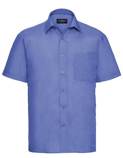 Men`s Short Sleeve Classic Polycotton Poplin Shirt