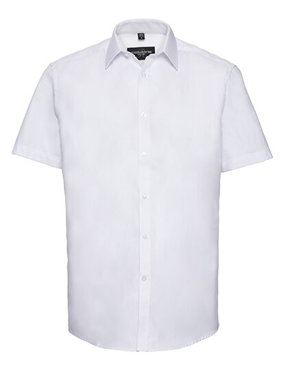 Men`s Short Sleeve Tailored Herringbone Shirt