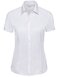 Ladies` Short Sleeve Tailored Herringbone Shirt