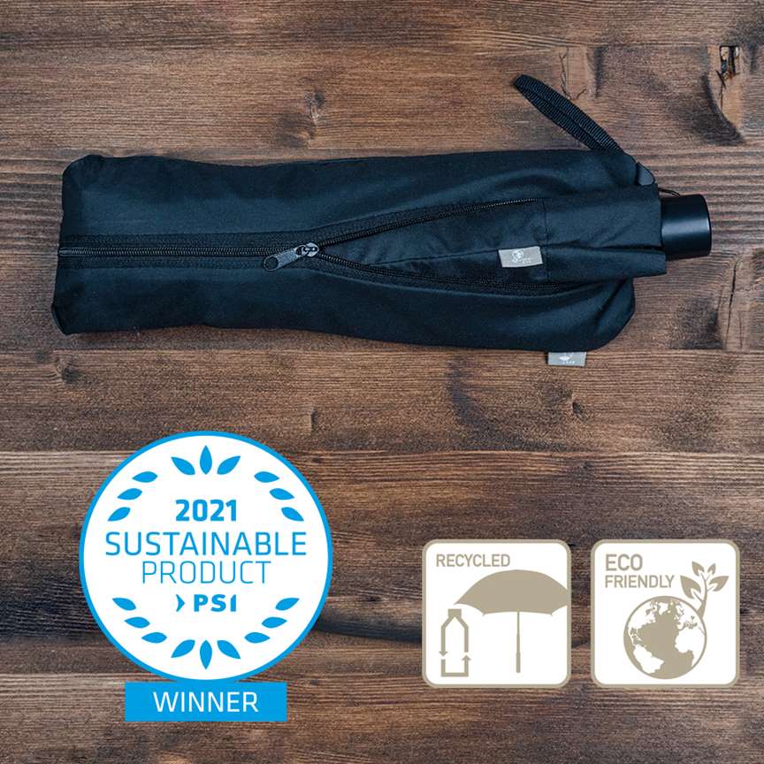 Taschenschirm mit Einkaufstasche SCHIRM & SHOPPER RPET