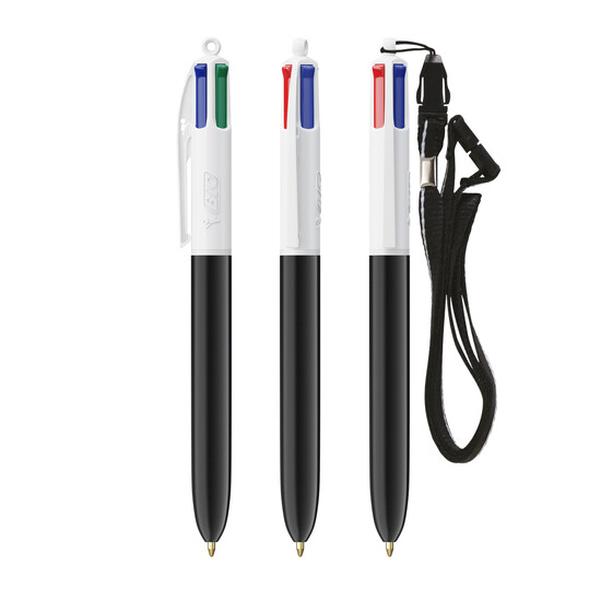BIC® 4 Colours® ballpen + lanyard