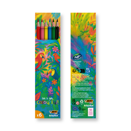 BIC® Kids Evolution® Colouring set x 6 units -Box