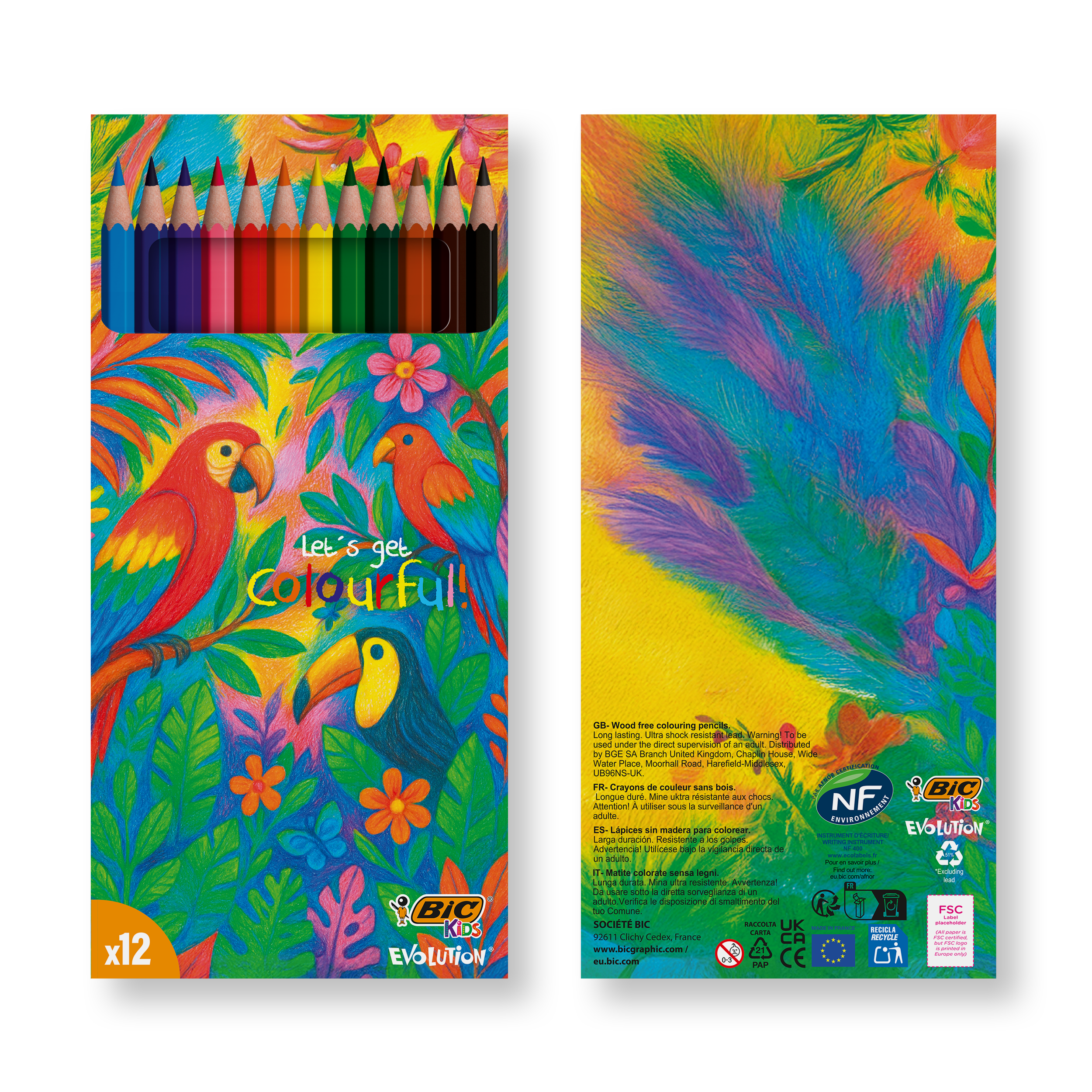 BIC® Kids Evolution® Colouring set x 12 units - Box