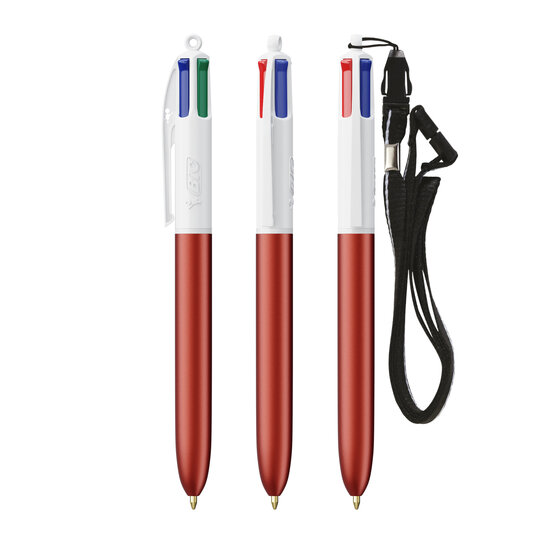 BIC® 4 Farben Glacé mit Schlüsselband