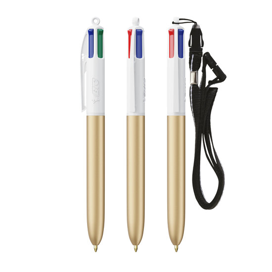 BIC® 4 Farben Glacé mit Schlüsselband