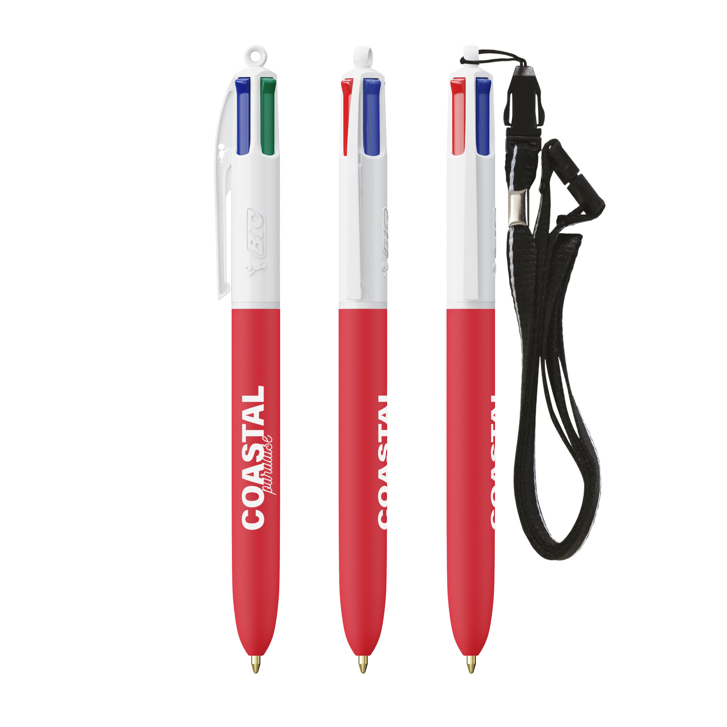 BIC® 4 Farben Soft mit Lanyard
