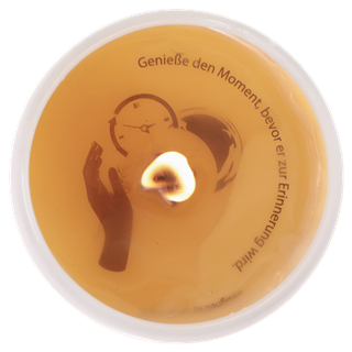 Santalina Glückskerze mit Botschaft